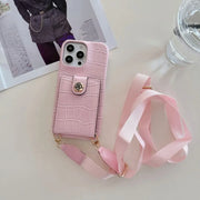 pink crossbody phone case