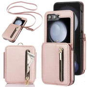 leather wallet phone case with strap
