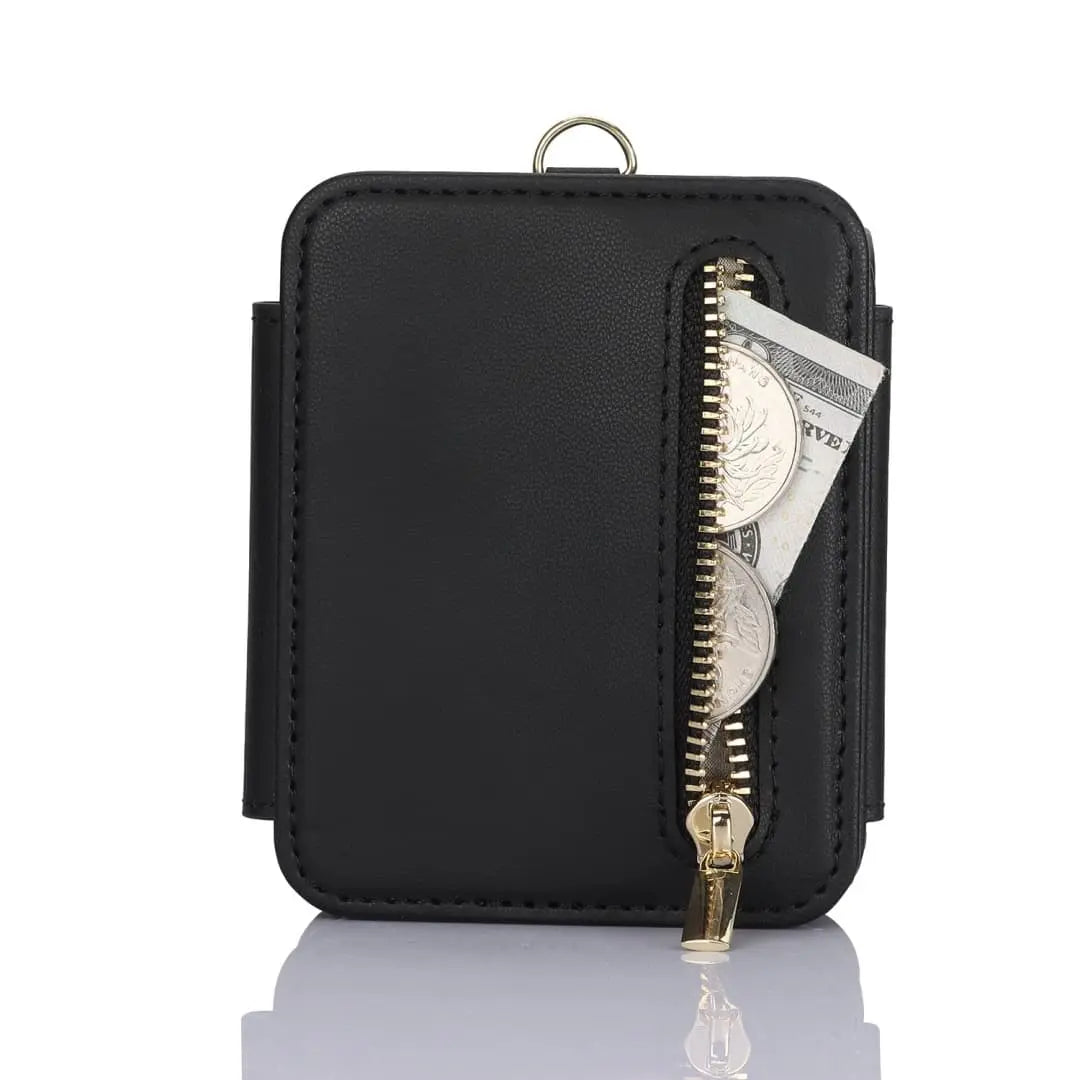 Galaxy Z Flip leather case with zipper
