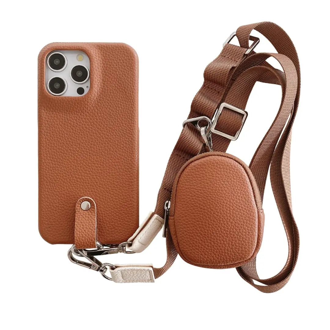 leather crossbody phone case with bag