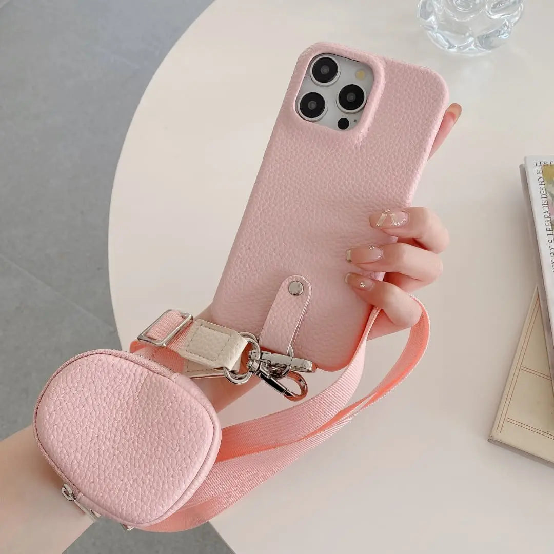 pink crossbody phone case