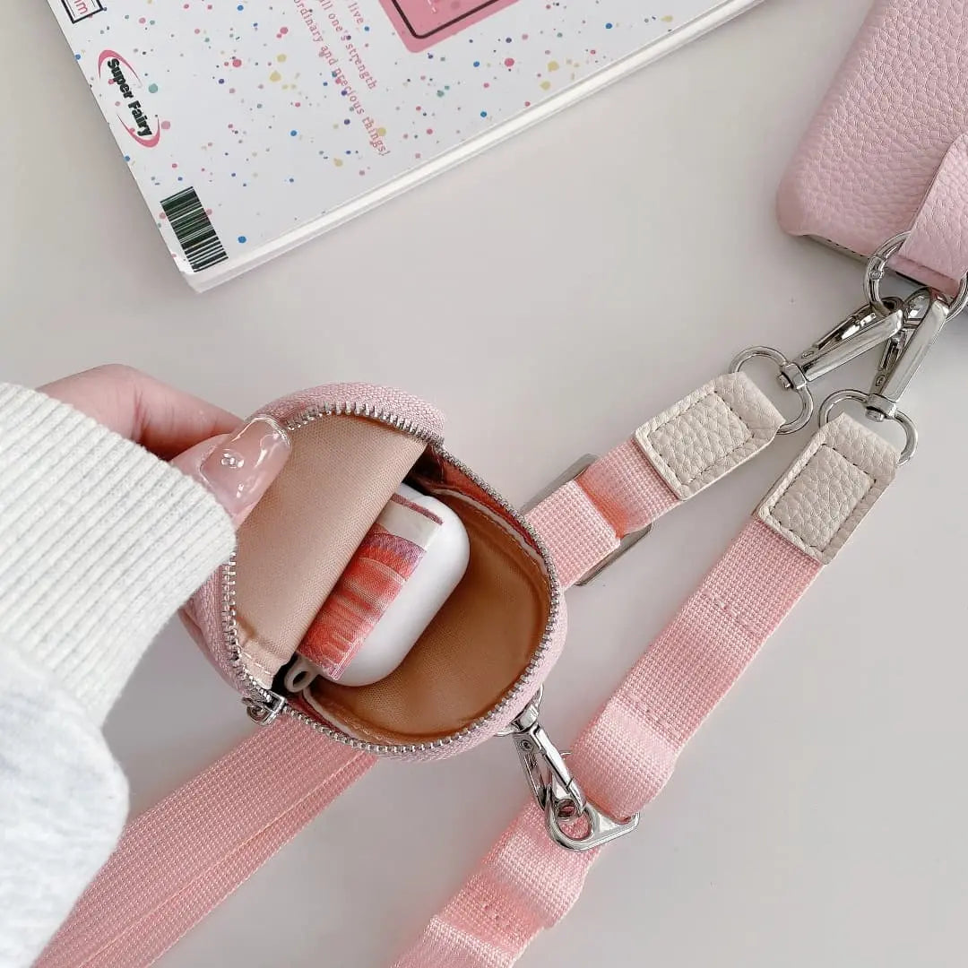 iPhone case with AirPods pouch
