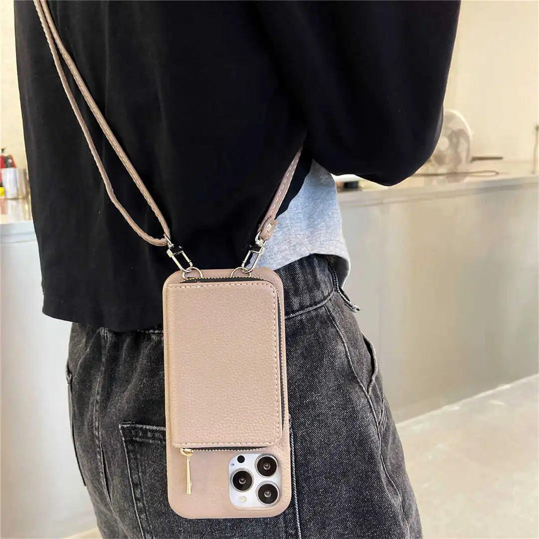 Crossbody wallet for iPhone