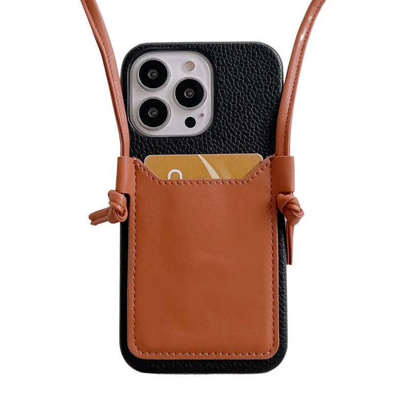 crossbody iPhone case with card holder