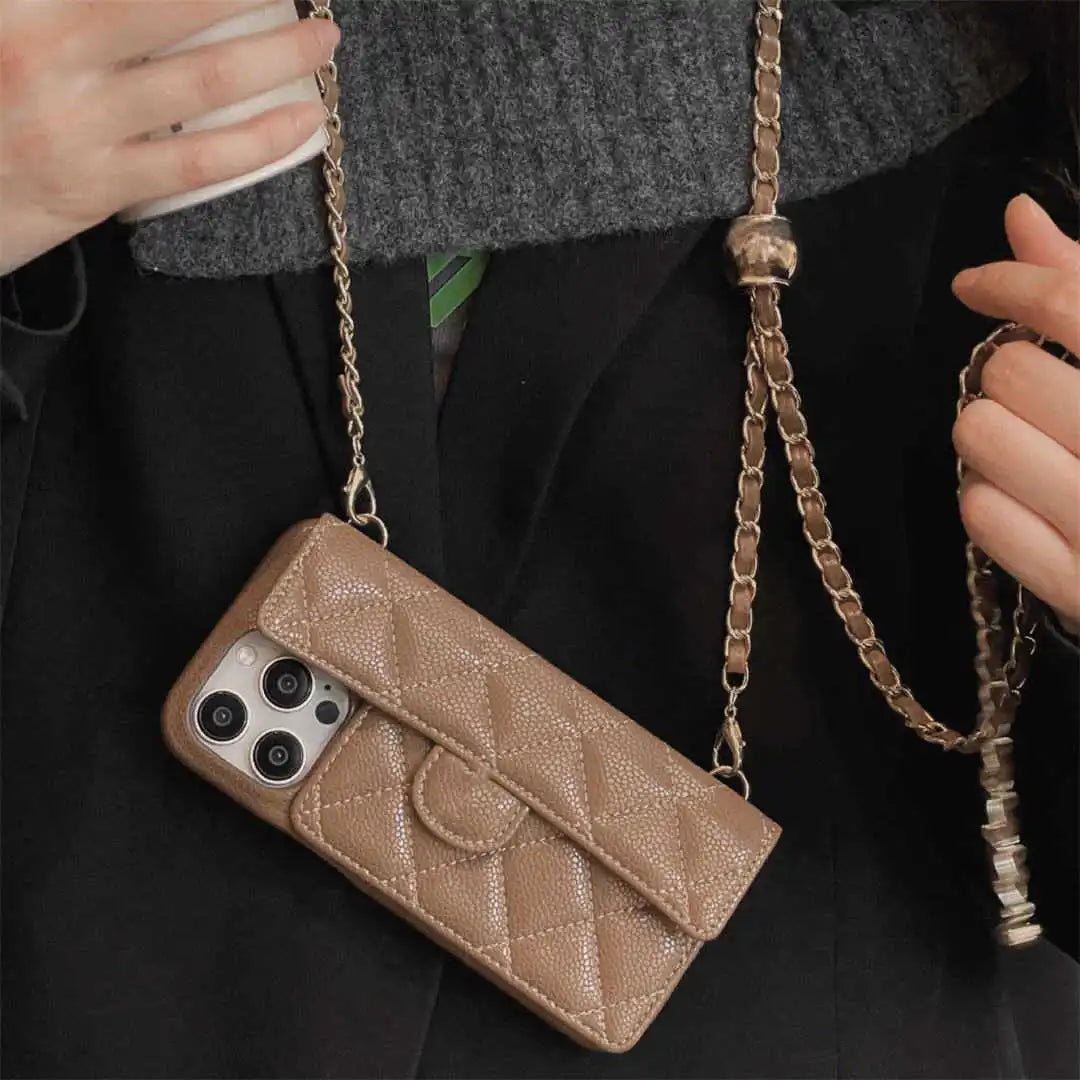 Designer Crossbody Phone Case Leather with Card Holder Designer Crossbody Phone Case Leather with Card Holder