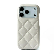 Quilted phone case on a white background