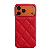 Red textured phone case on a white background
