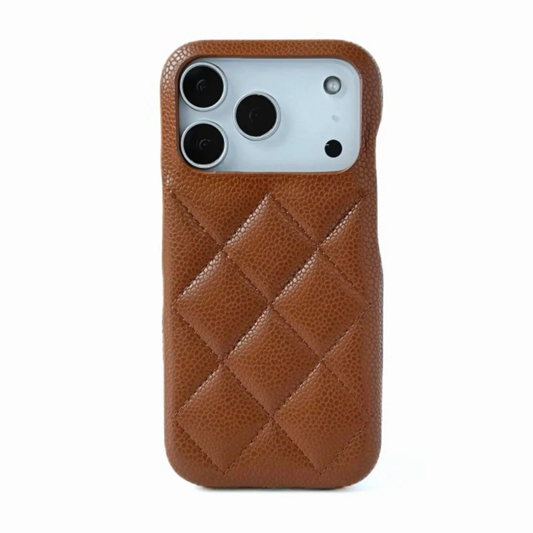 Mocha textured phone case on a white background