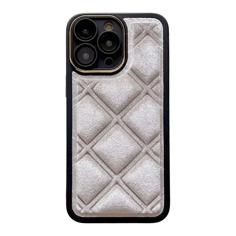 fabric puffer iphone case