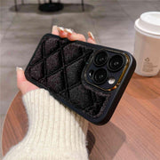 black fabric iphone case