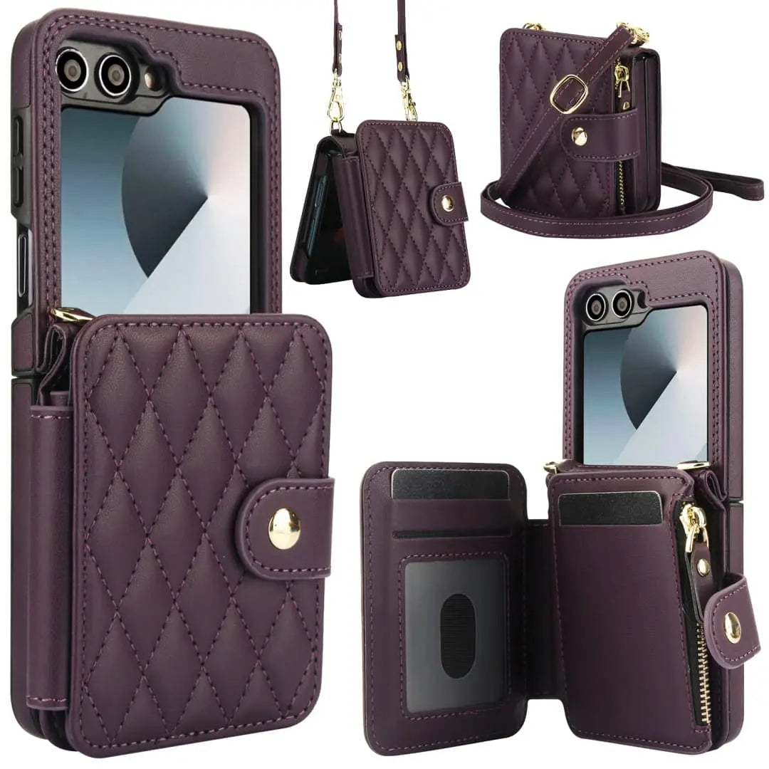 purple galaxy z flip case