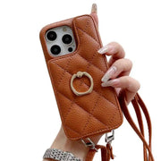 brown crossbody iPHone case