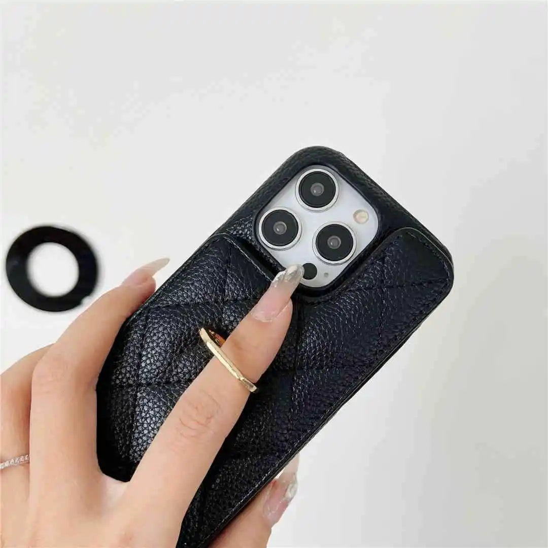 wallet phone case with finger ring