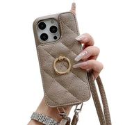 tan crossbody iPHone case