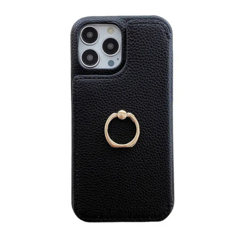 iPhone case with card holder and ring