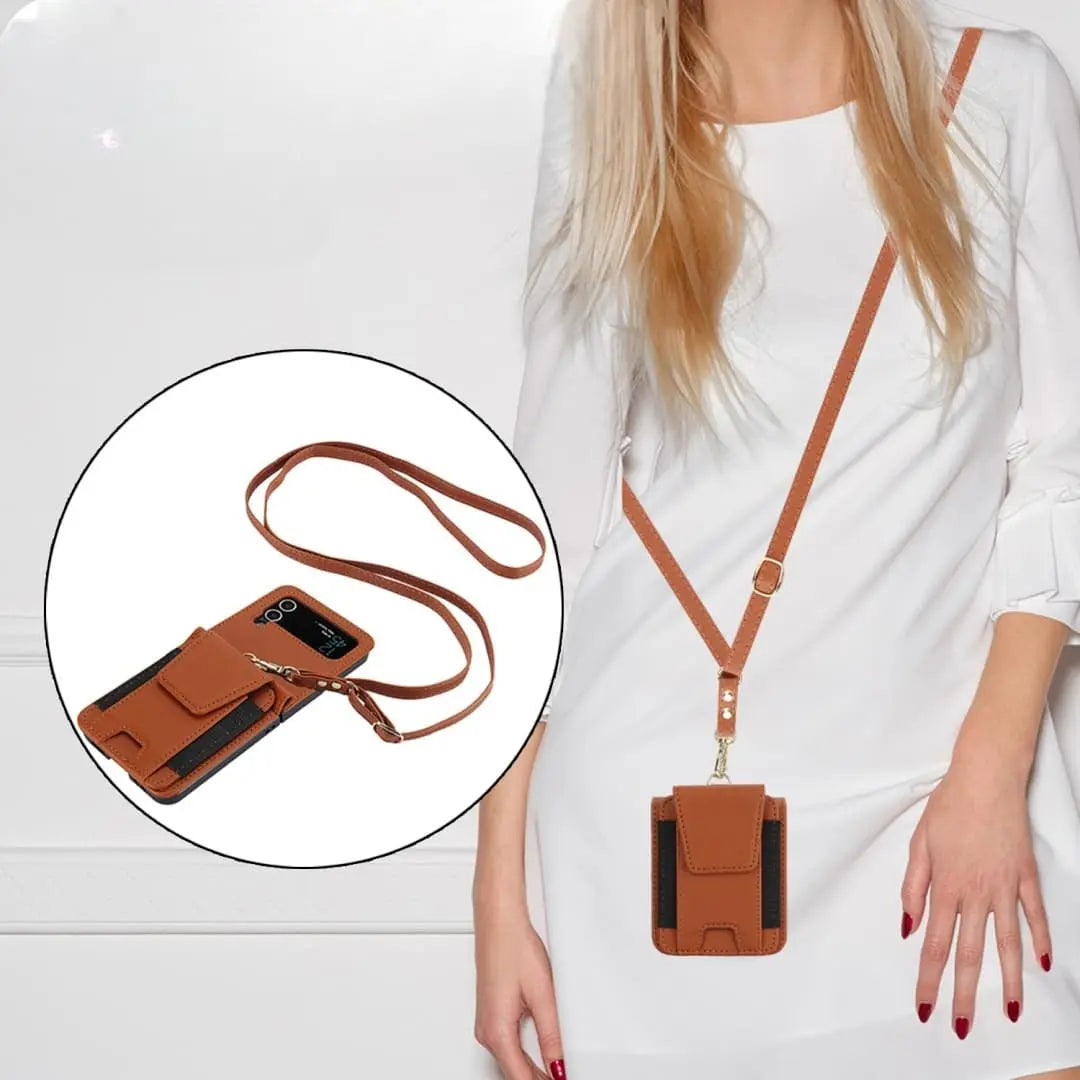 hands-free z flip phone strap case