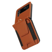 Z Flip 3 leather crossbody case