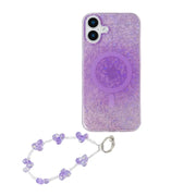 MagSafe glitter iPhone case with charm