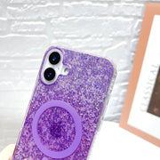 Glitter phone case with charm