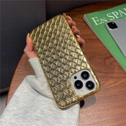 gold woven iphone case