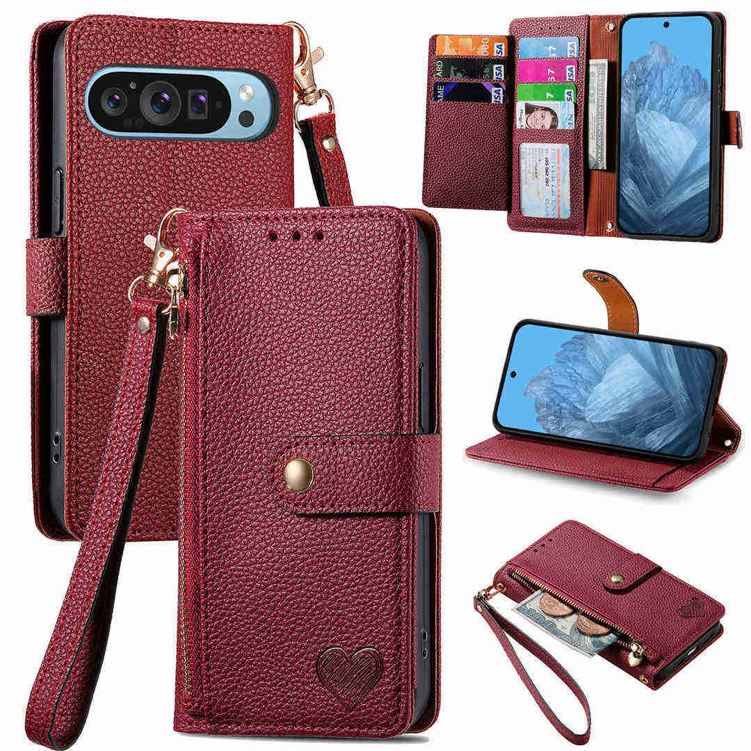 Zipper wallet phone case