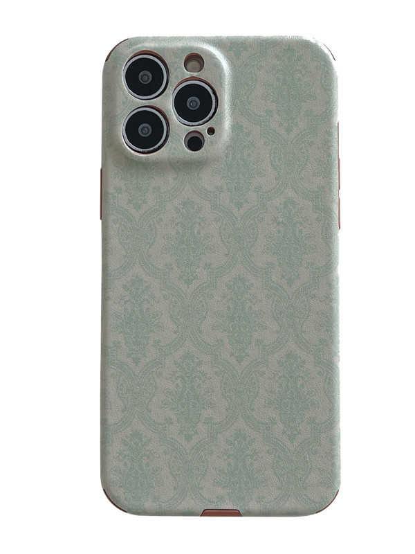 Green Floral Full Protective iPhone Case