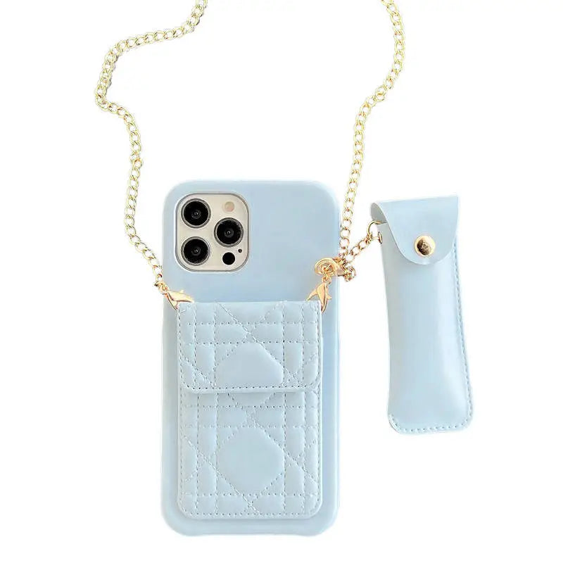 Designer Crossbody Wallet Phone Case with Lipstick Case for Women Designer Crossbody Wallet Phone Case with Lipstick Case for Women