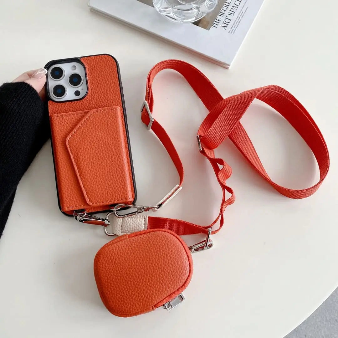 Detachable crossbody phone case