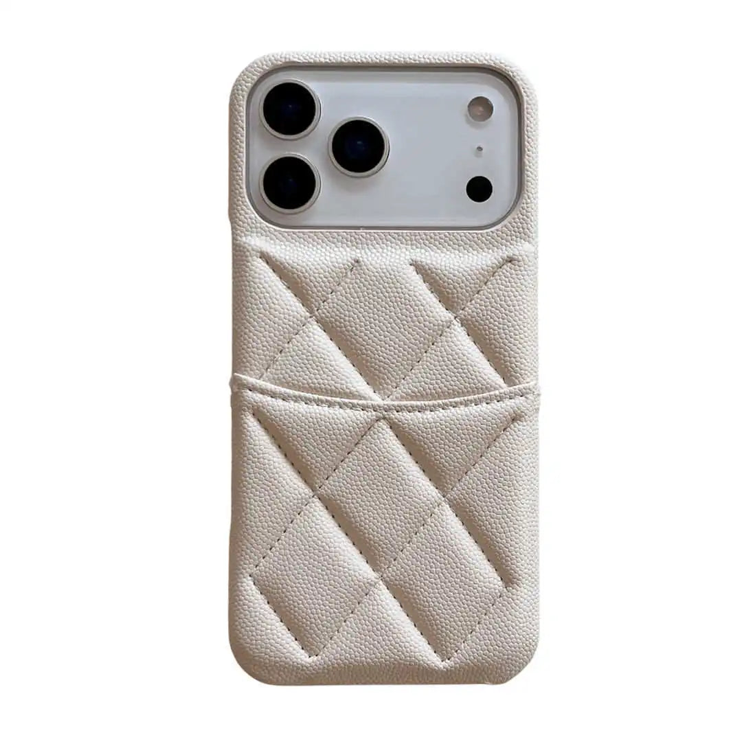 beige phone case with card holder