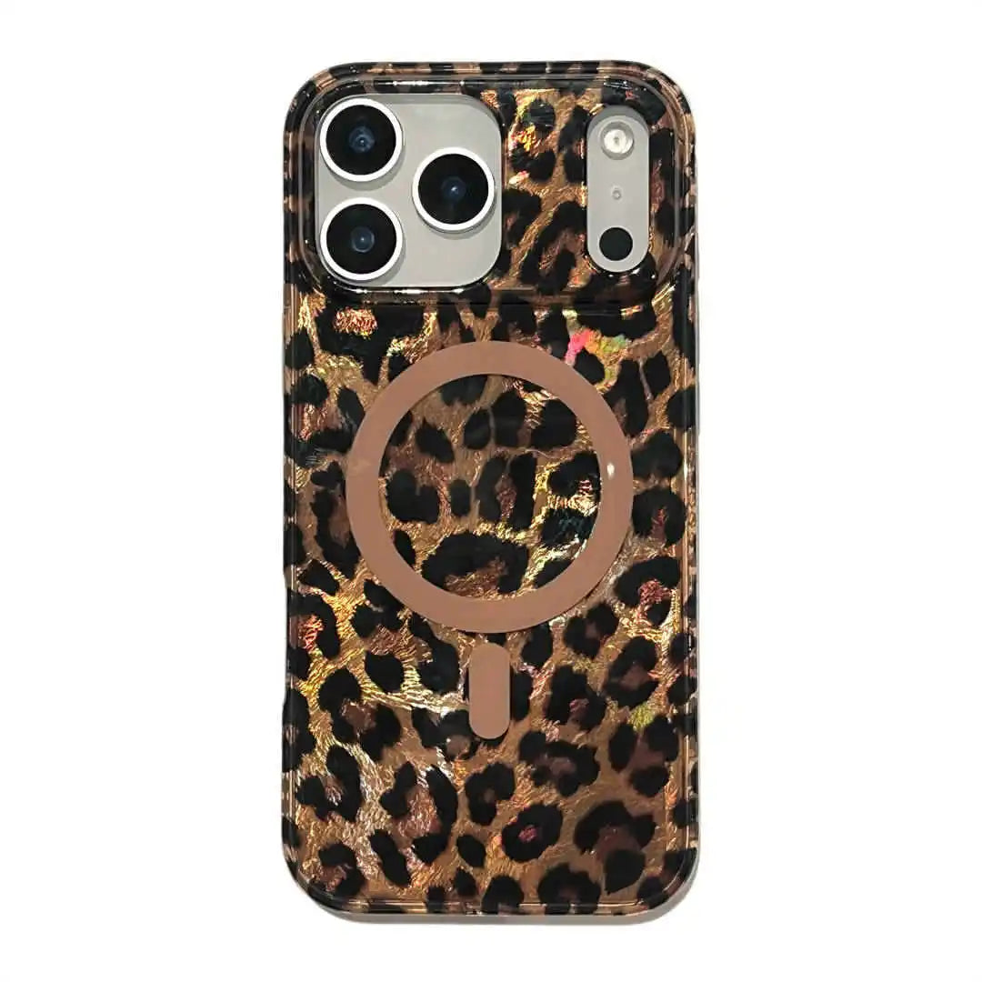 iPhone 17 pro max leopard phone case with MagSafe