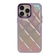 iridescent quilted iphone case