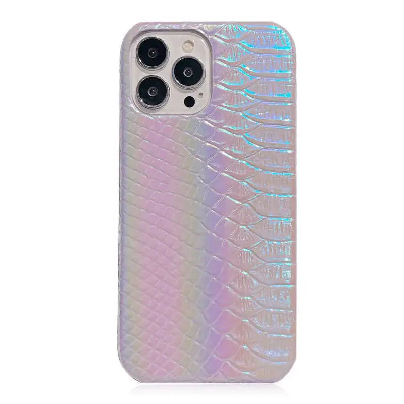 iridescent snake iphone case