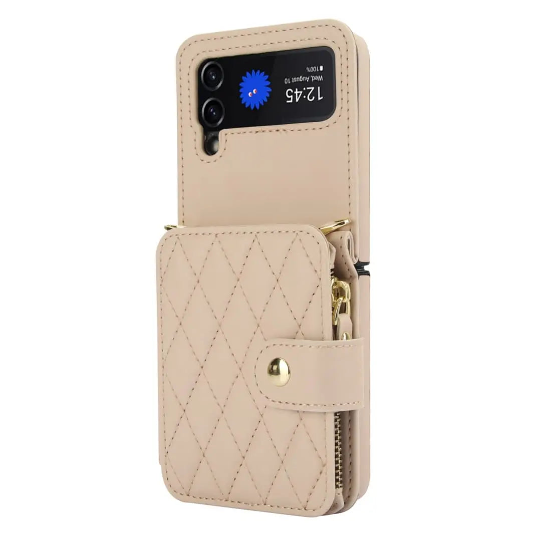 galaxy z flip 4 zipper phone case