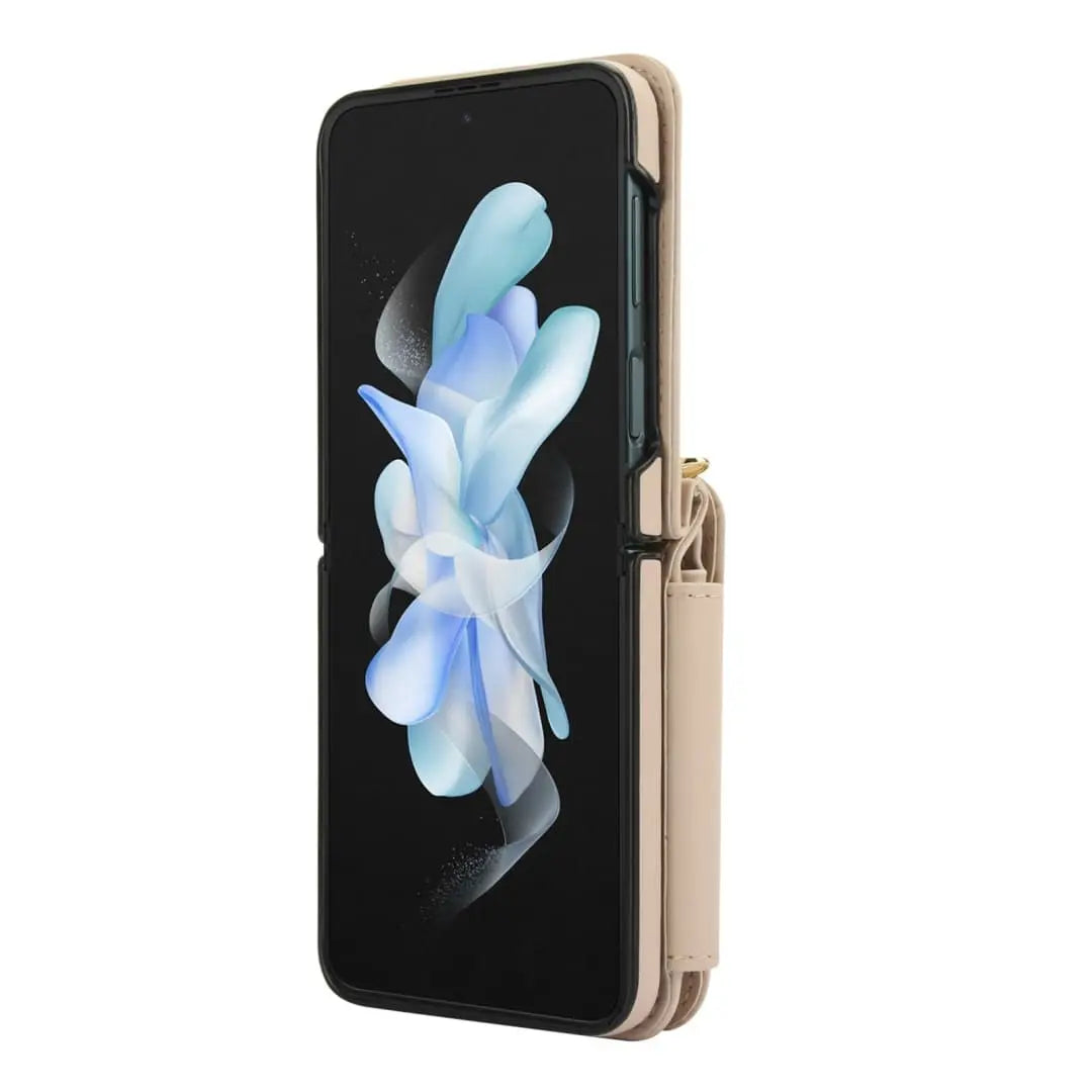 leather galaxy z flip 4 case