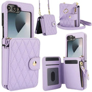 lavender leather z flip 5 case