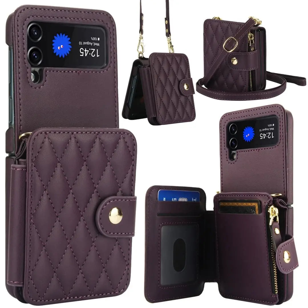 purple galaxy z flip 4 case
