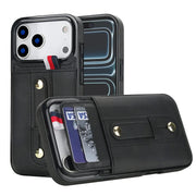 iPhone wallet case with hidden card slot black