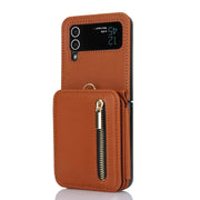 leather trifold case Galaxy Z Flip
