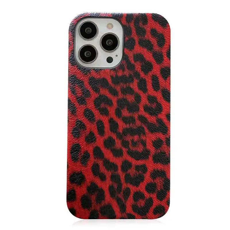 leopard hard phone case