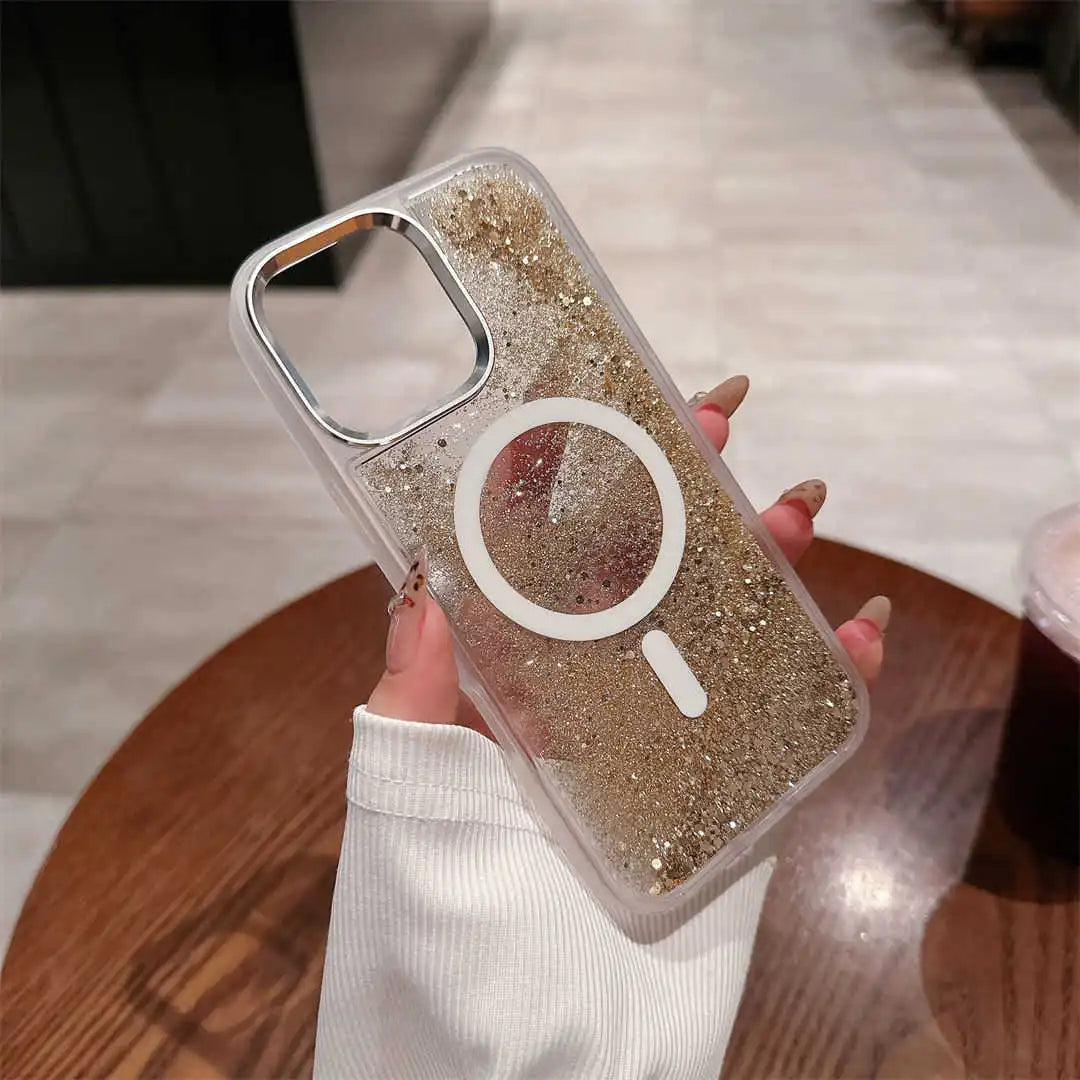 iPhone case with glitter