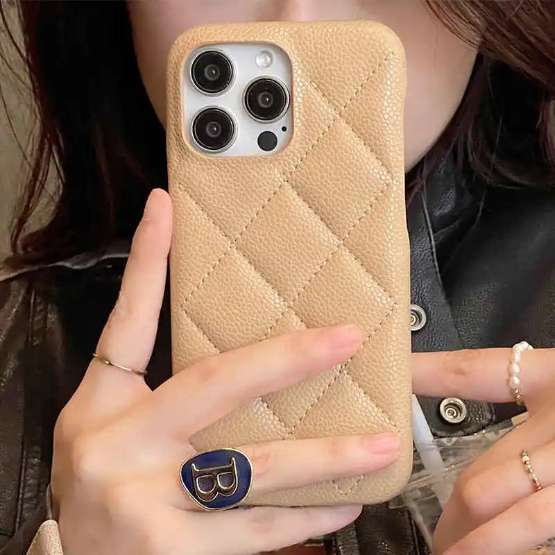luxury quilted iphone case