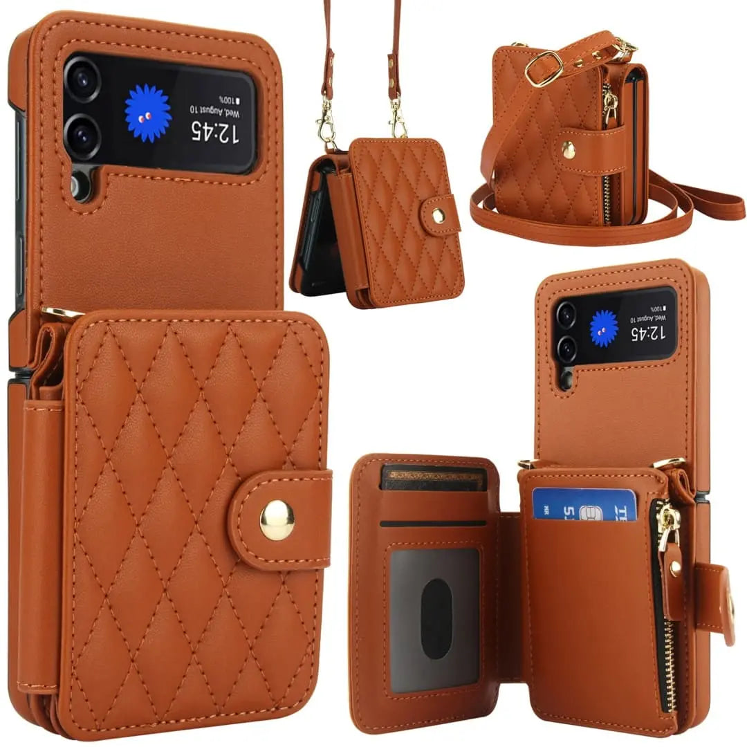 brown galaxy z flip 4 case