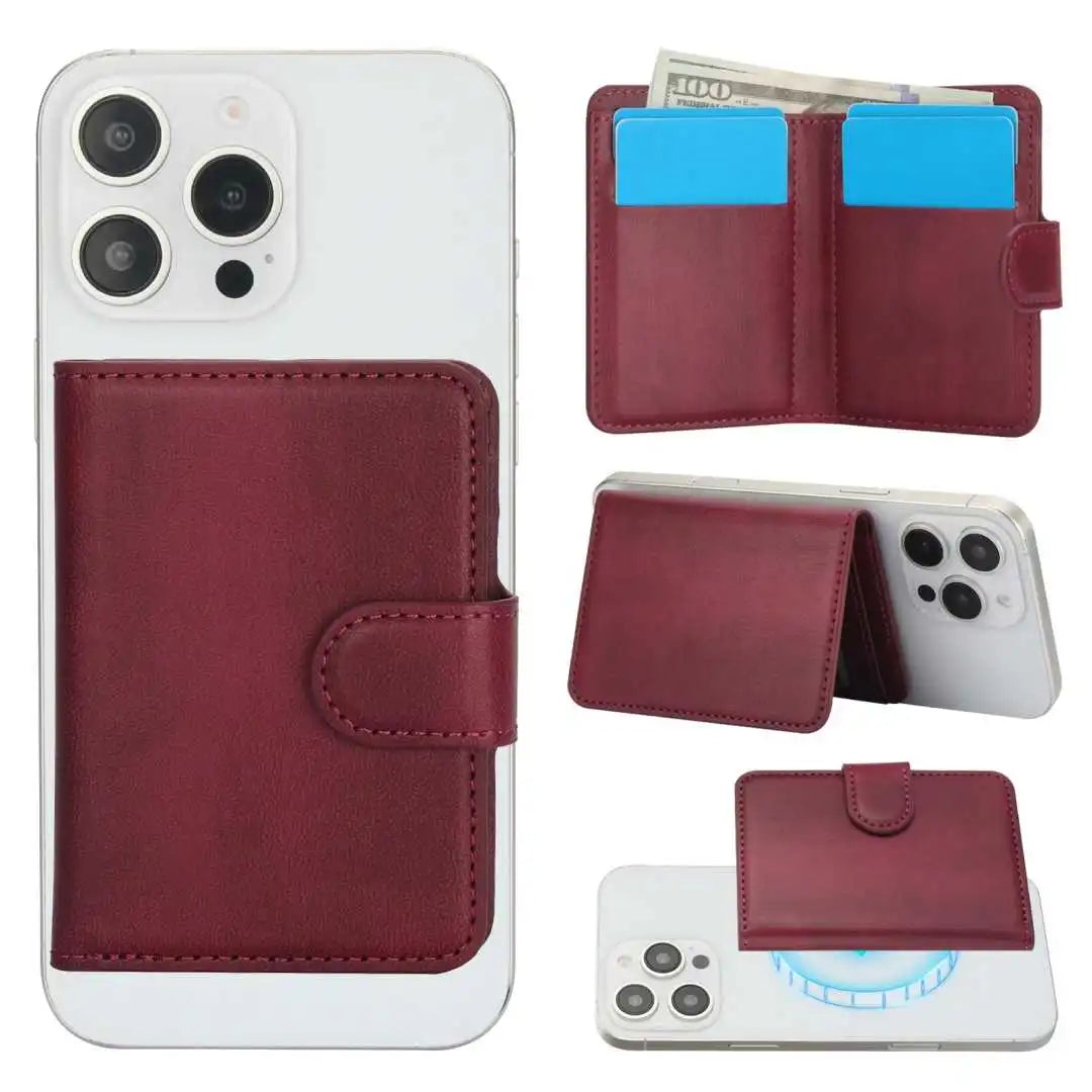 leather iPhone 16 magnetic card holder