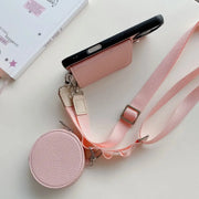 Crossbody phone case with ring holder