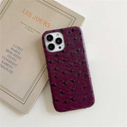 ostrich leather iphone case