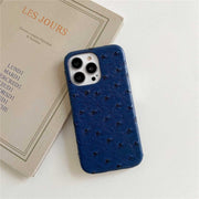 blue ostrich iphone case