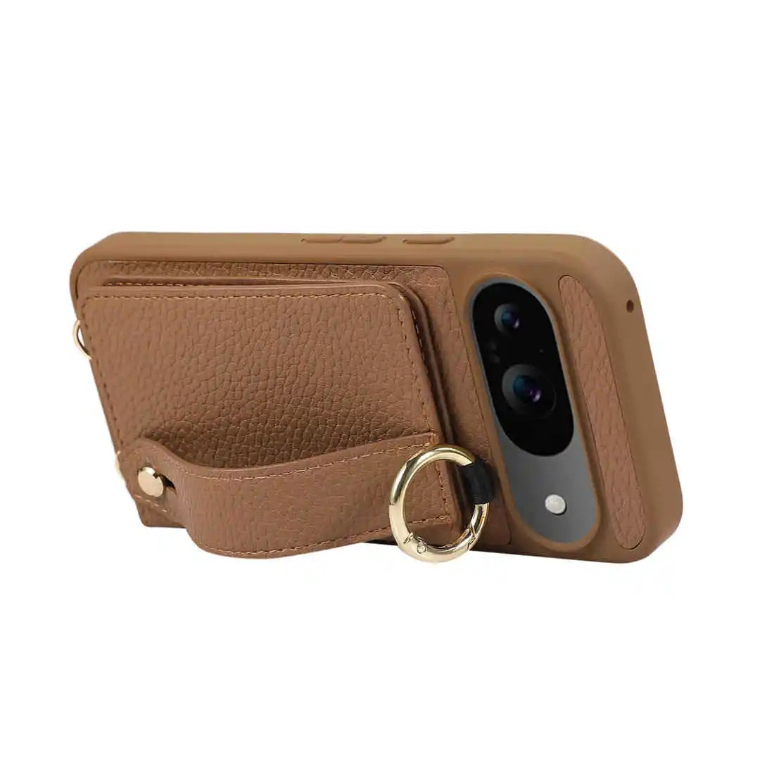 Leather crossbody phone case