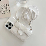 white crossbody phone case