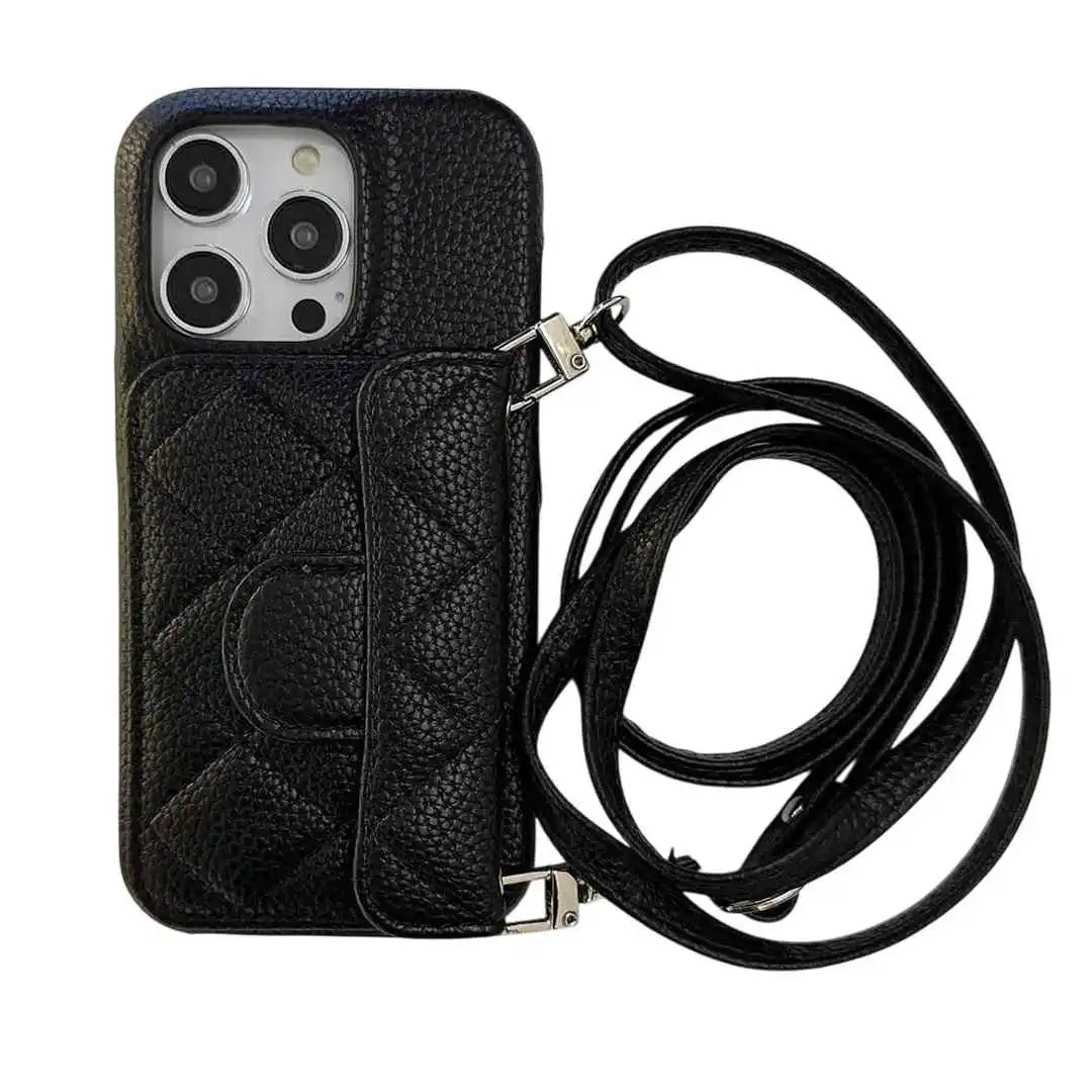 crossbody iPhone case with card holder