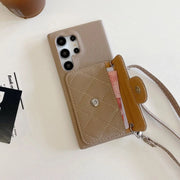 Leather side-slot phone case